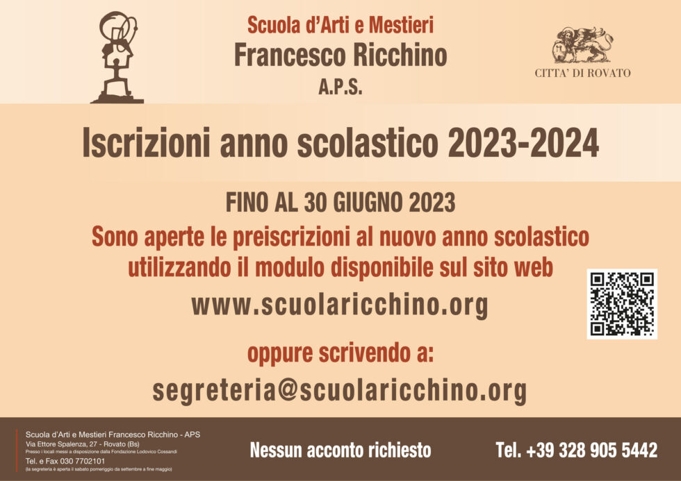 Preiscrizioni Anno Scolastico Scuola Ricchino